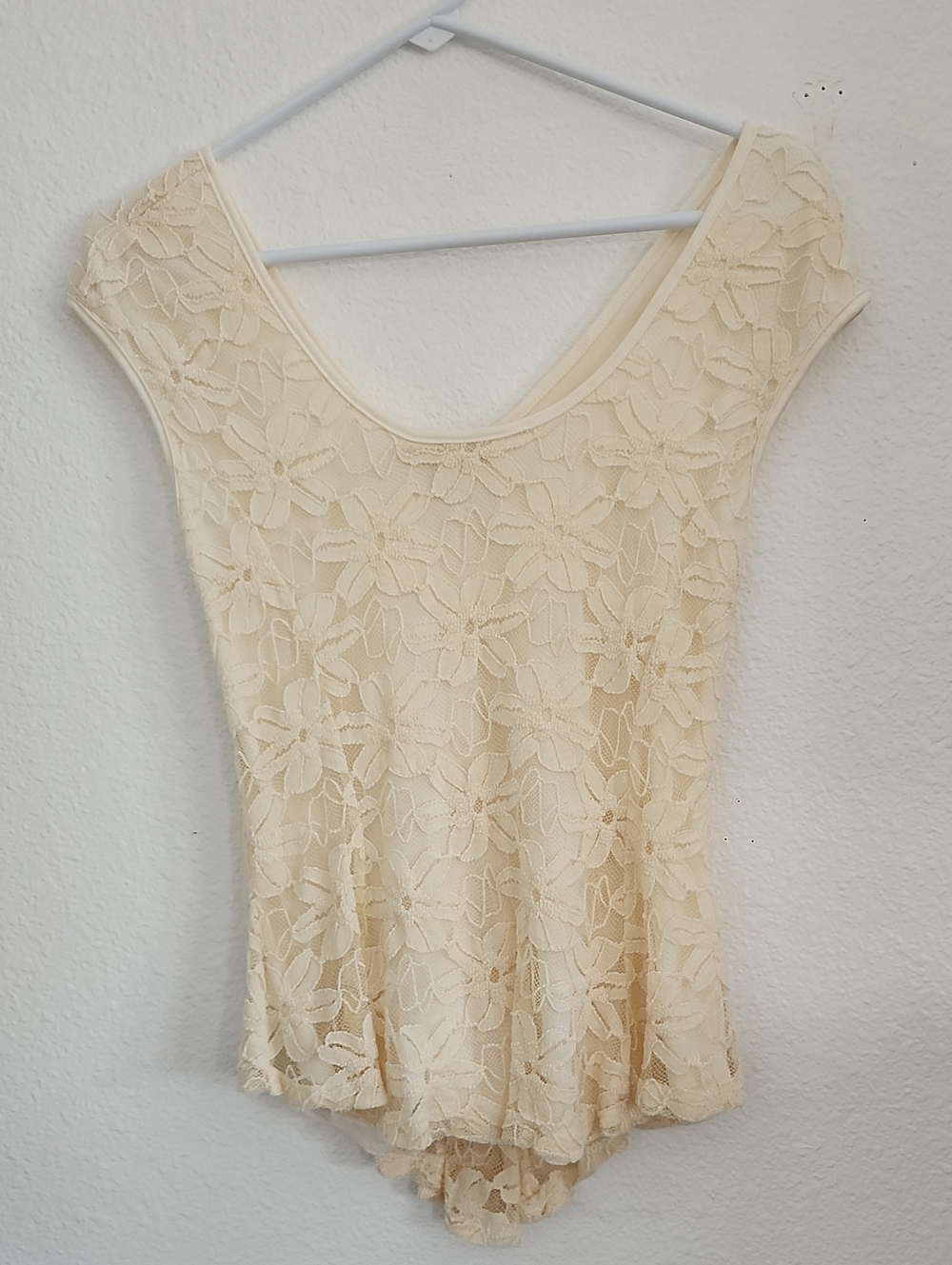 Purple Snow Cream Lace Camisole Top